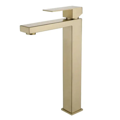 Modern rectangular brushed gold basin faucet bathroom mixer tap