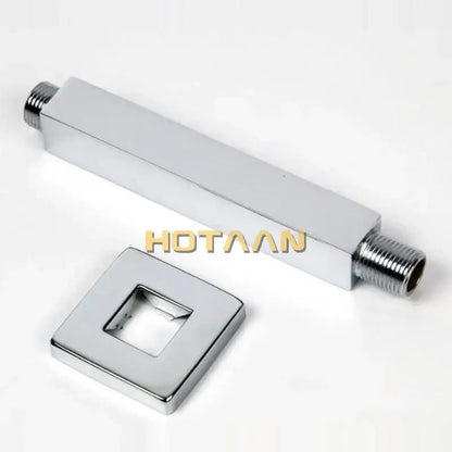 Modern rectangular chrome brass shower arm bathroom wall mount