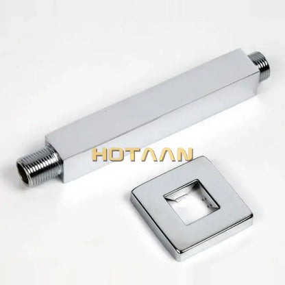 Modern rectangular chrome brass shower arm bathroom wall mount