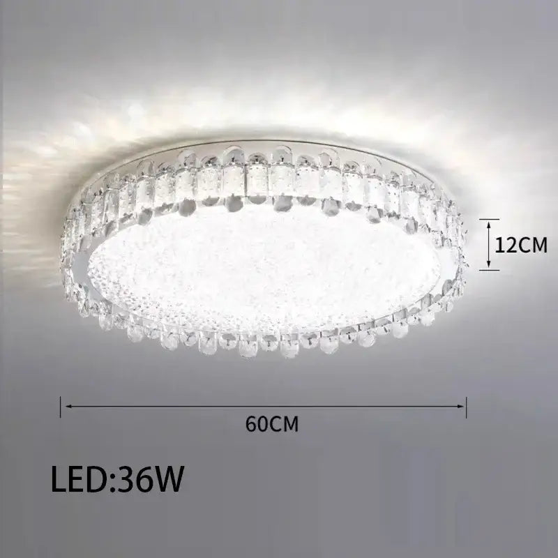 Modern rectangular crystal led ceiling lighting fixture dining room