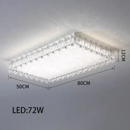 Modern rectangular crystal led ceiling lighting fixture dining room