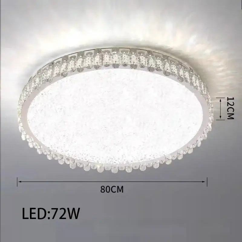 Modern rectangular crystal led ceiling lighting fixture dining room