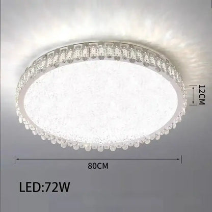 Modern rectangular crystal led ceiling lighting fixture dining room