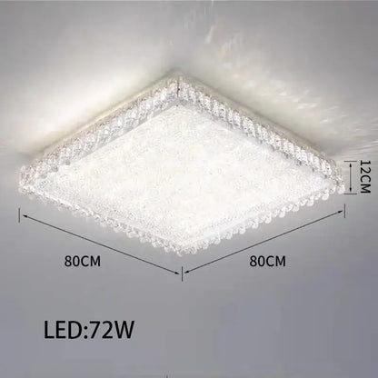 Modern rectangular crystal led ceiling lighting fixture dining room