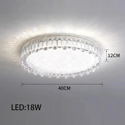 Modern rectangular crystal led ceiling lighting fixture dining room