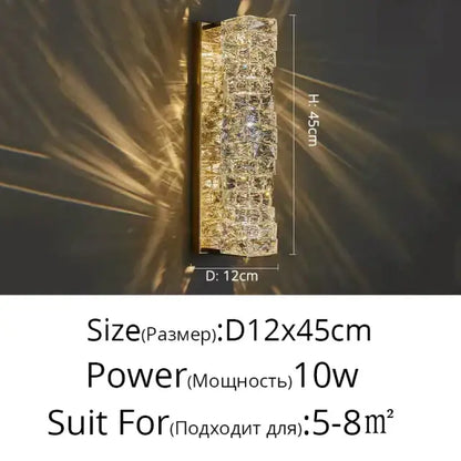 Modern rectangular elegant crystal pendant light dining room warm led
