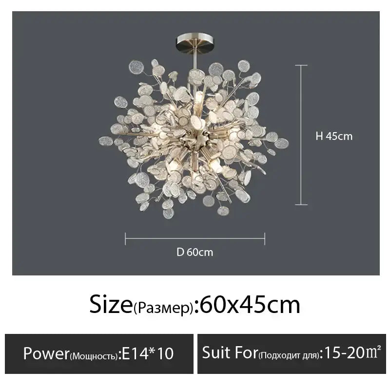 Modern rectangular glass led chandelier living room pendant light