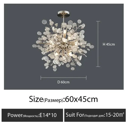 Modern rectangular glass led chandelier living room pendant light
