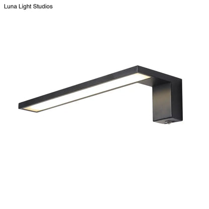 DecorBites™ Modern Rectangular LED Wall Mount Light - Acrylic White/Black Bedside Fixture in Warm/White Light