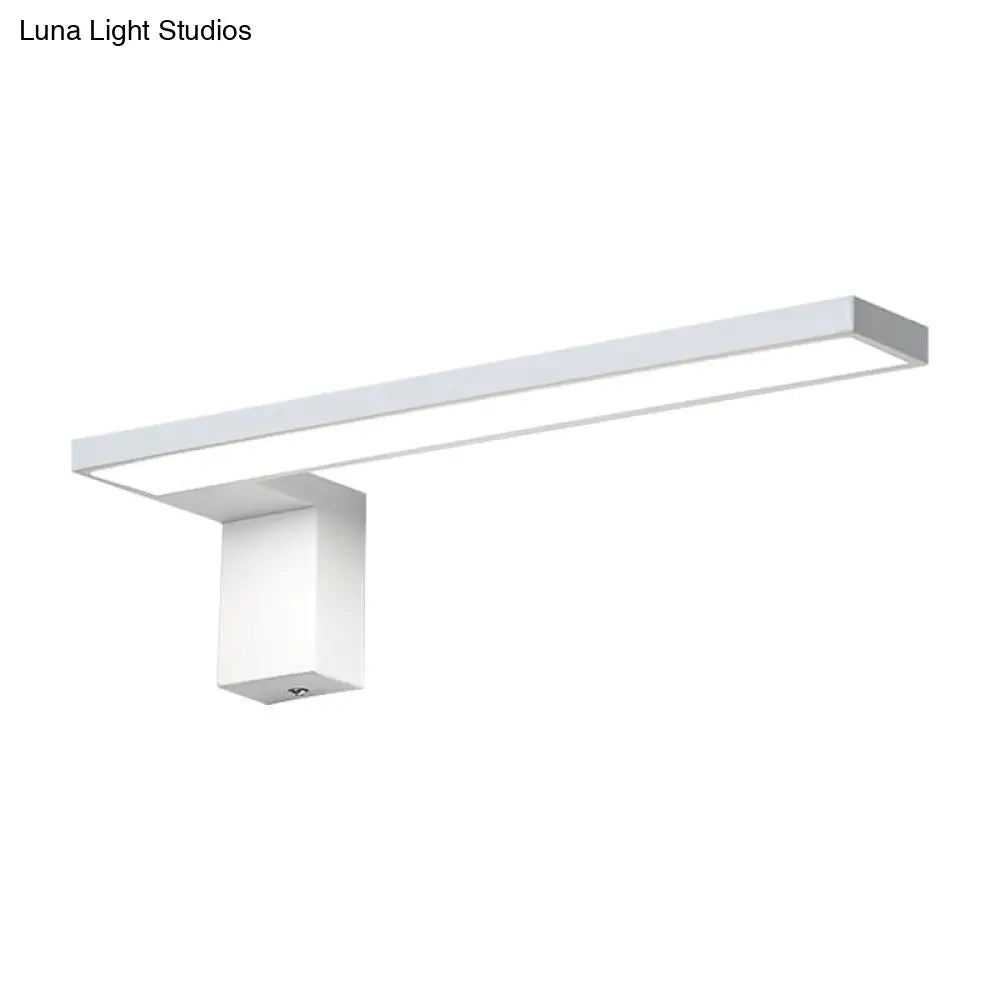 DecorBites™ Modern Rectangular LED Wall Mount Light - Acrylic White/Black Bedside Fixture in Warm/White Light