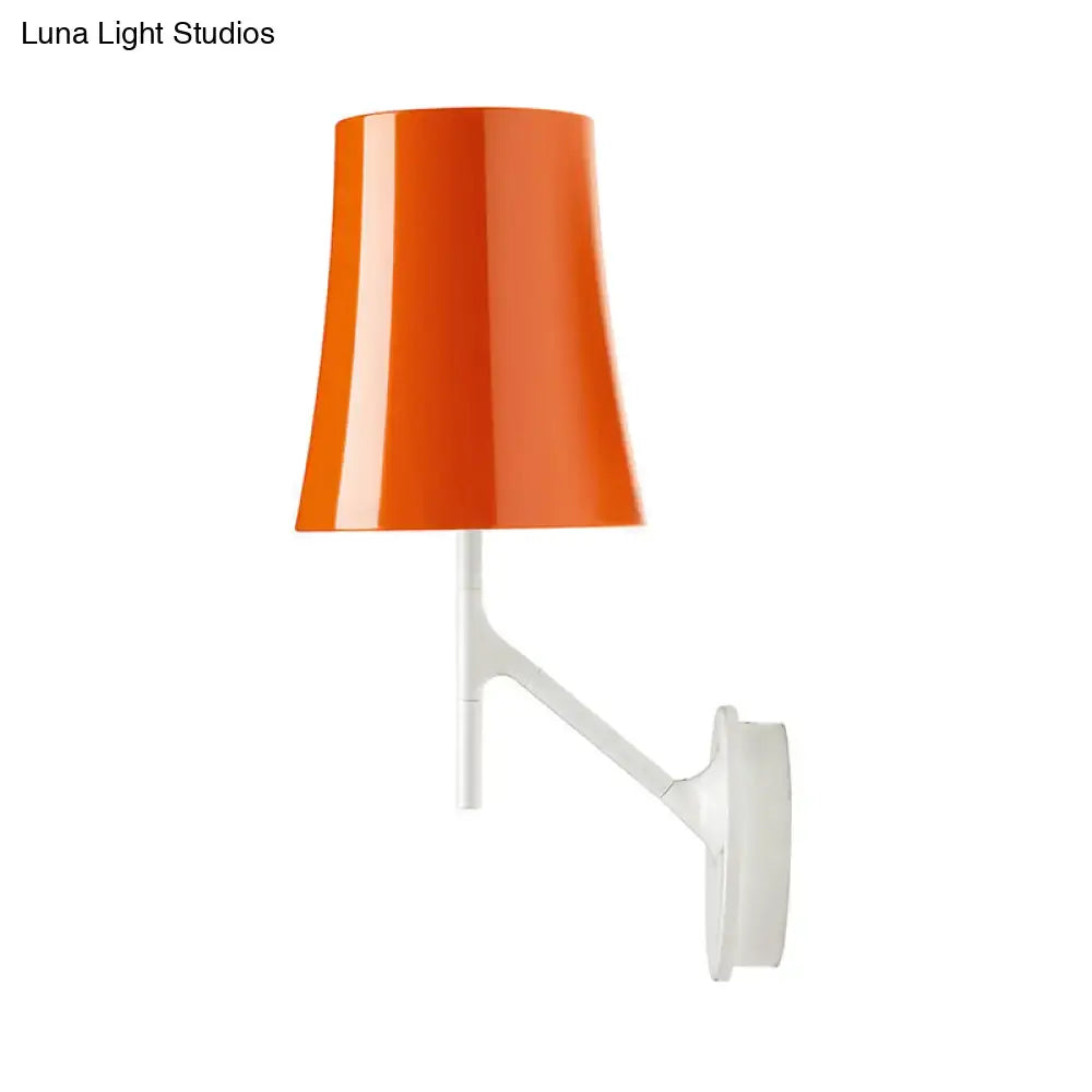 Modern red and white barrel wall mount sconce living room light