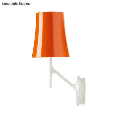 Modern red and white barrel wall mount sconce living room light