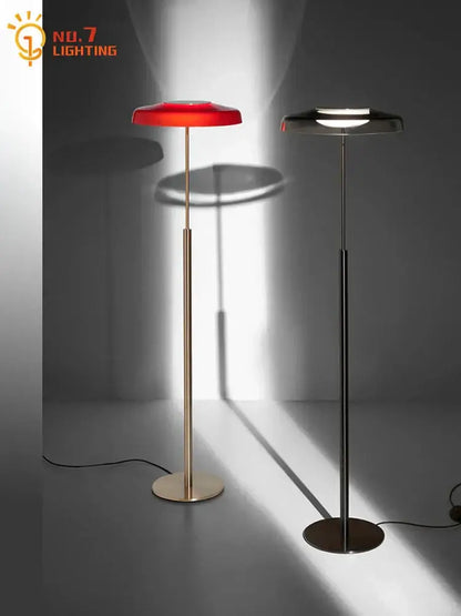 Modern red & black stained glass floor lamp living room light