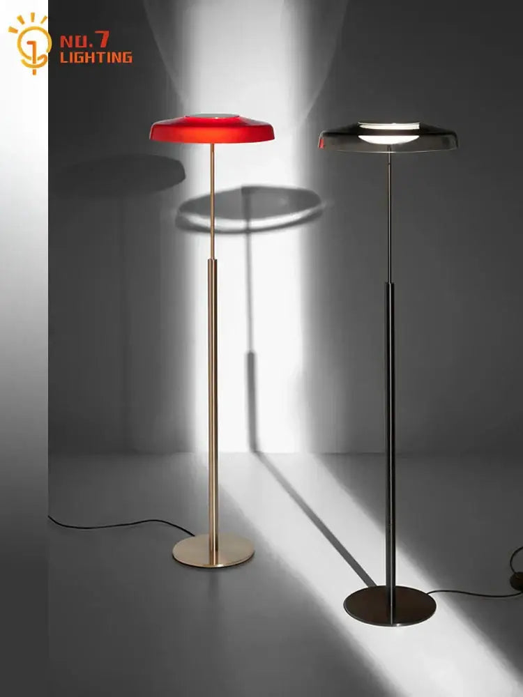 Modern red & black stained glass floor lamp living room light