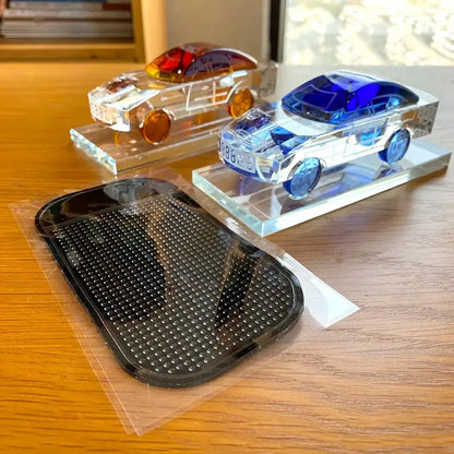 Modern red & blue crystal car model office table decor