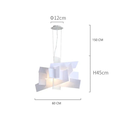Modern red geometric acrylic leaf pendant lamps dining room light