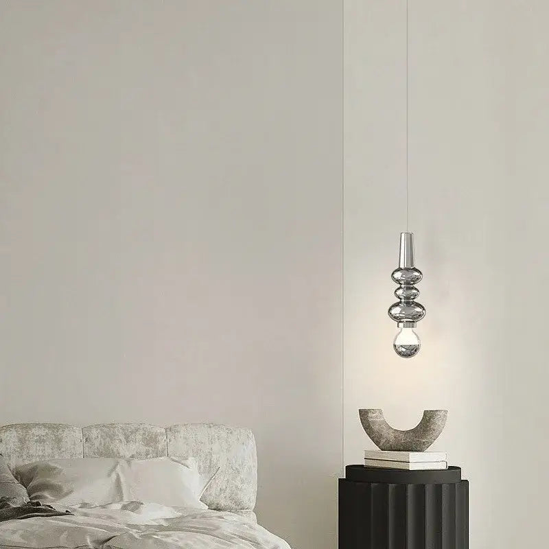 Modern red & green caterpillar iron led pendant light bedroom