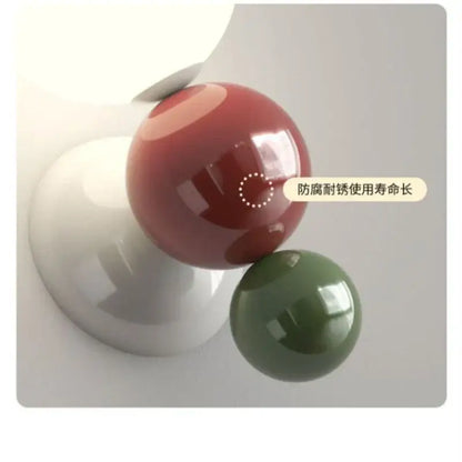 Modern red & green led wall light kids room spherical acrylic lamp