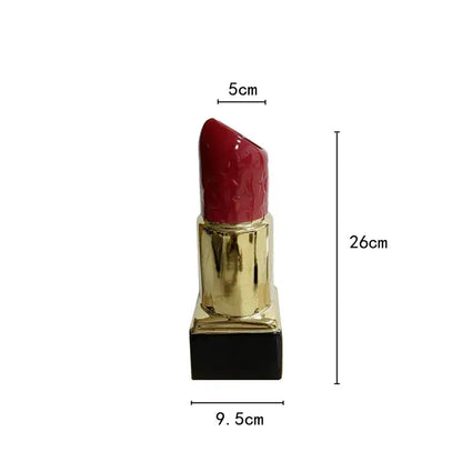 Modern red lipstick shape ceramic vase living room floral decor