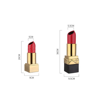 Modern red lipstick shape ceramic vase living room floral decor
