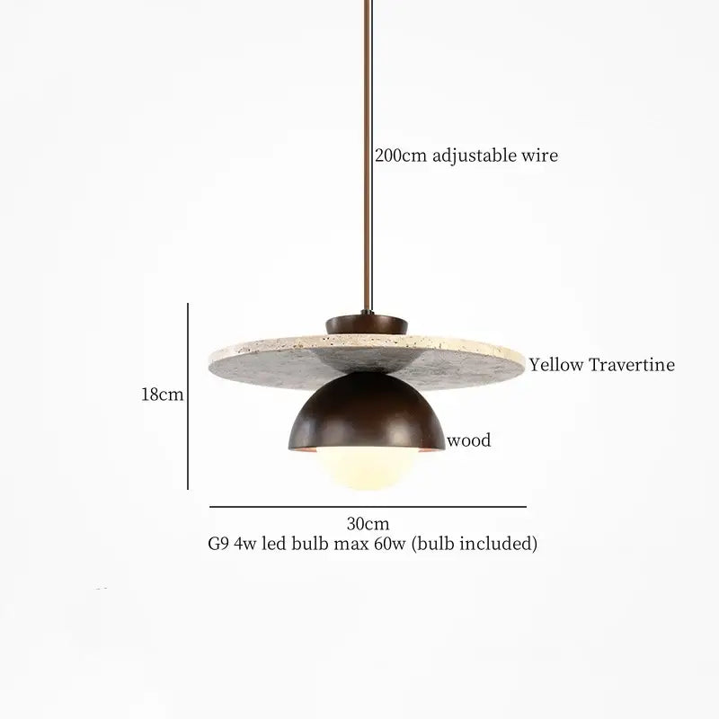 Modern reddish brown and cream cement cylinder led pendant kitchen light