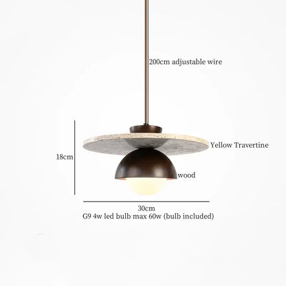 Modern reddish brown and cream cement cylinder led pendant kitchen light