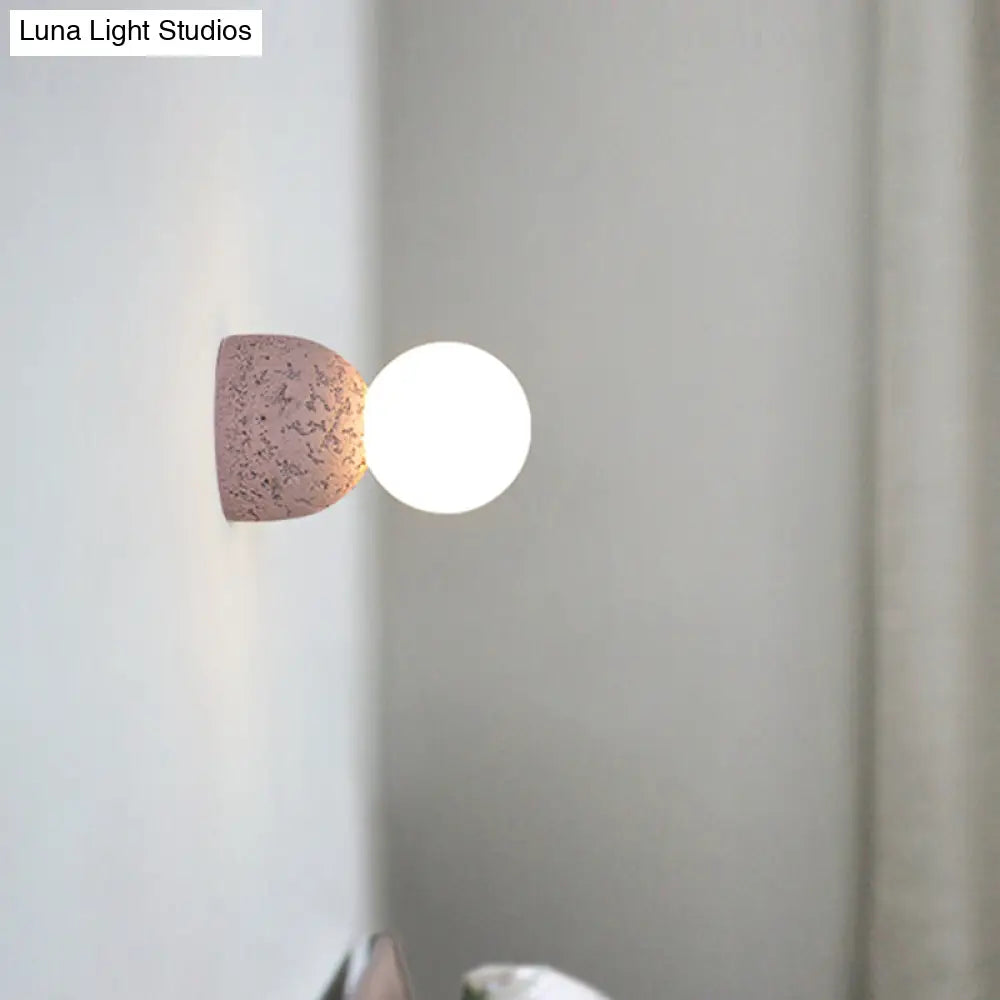 DecorBites™ Modern Resin-Cement Bell Wall Sconce - Single-Bulb Lighting Fixture