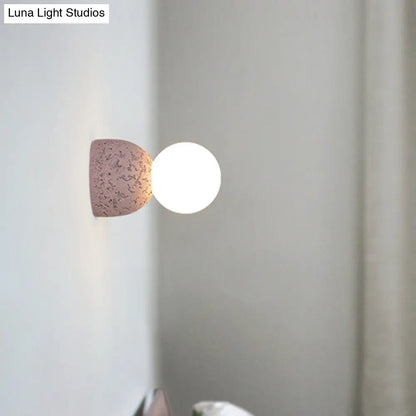 DecorBites™ Modern Resin-Cement Bell Wall Sconce - Single-Bulb Lighting Fixture
