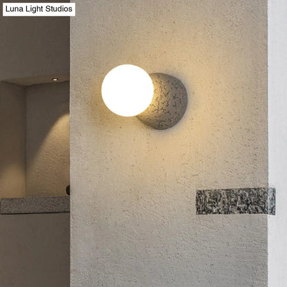 DecorBites™ Modern Resin-Cement Bell Wall Sconce - Single-Bulb Lighting Fixture