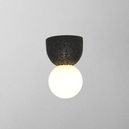 DecorBites™ Modern Resin-Cement Bell Wall Sconce - Single-Bulb Lighting Fixture