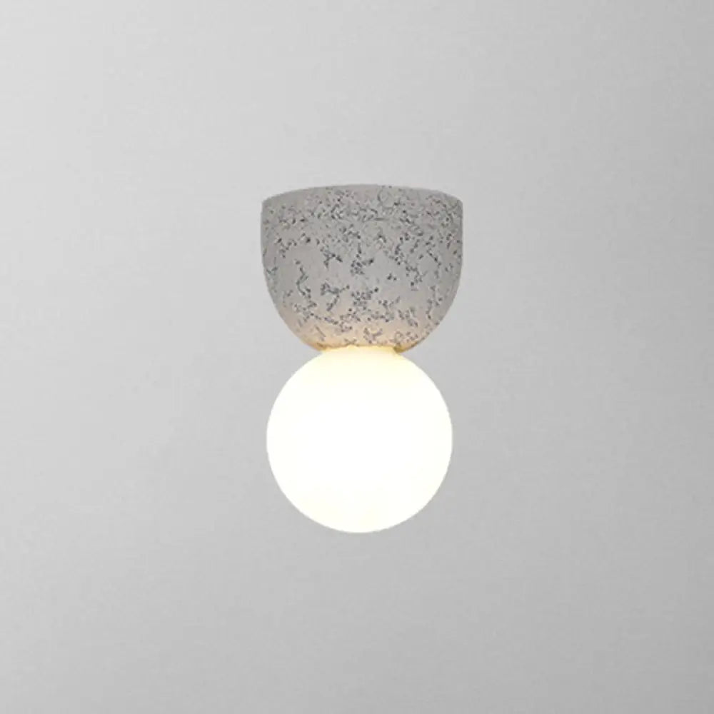 DecorBites™ Modern Resin-Cement Bell Wall Sconce - Single-Bulb Lighting Fixture