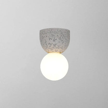 DecorBites™ Modern Resin-Cement Bell Wall Sconce - Single-Bulb Lighting Fixture