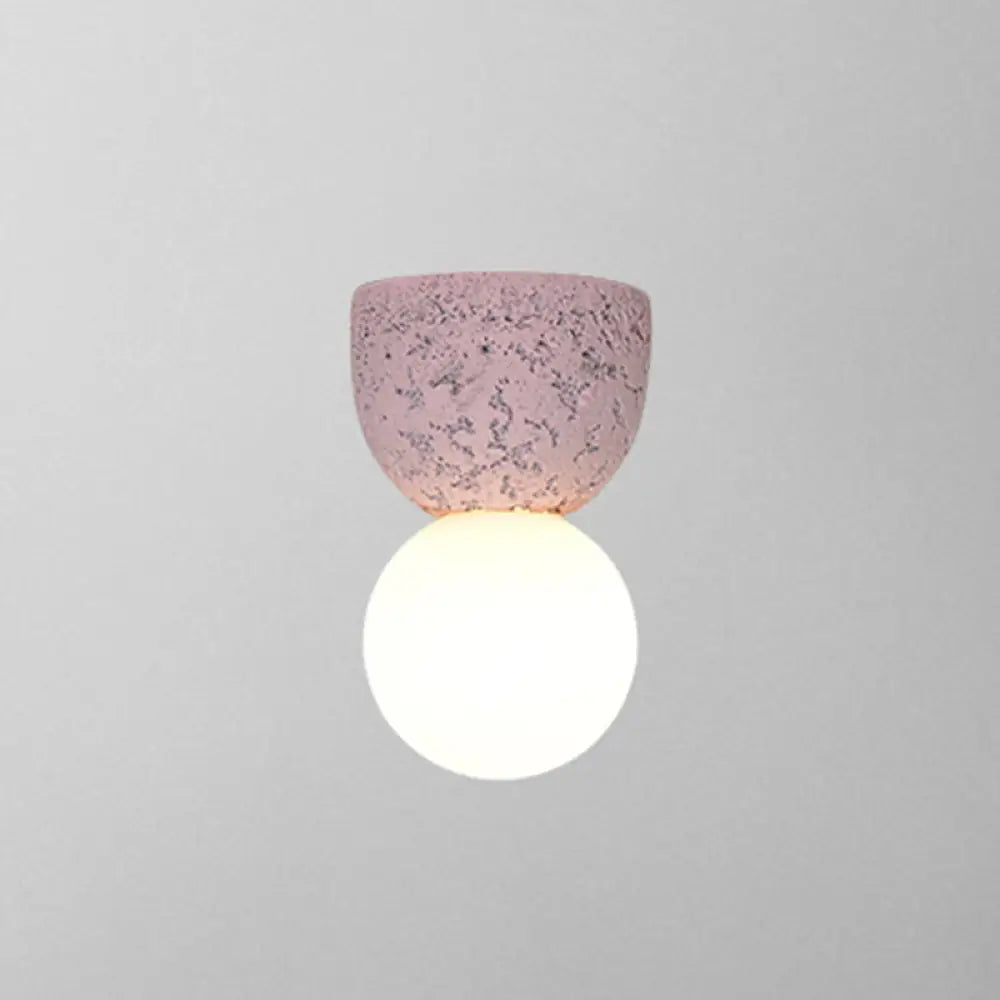 DecorBites™ Modern Resin-Cement Bell Wall Sconce - Single-Bulb Lighting Fixture