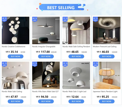 DecorBites™ Modern Resin Pendant Light for Dining Room