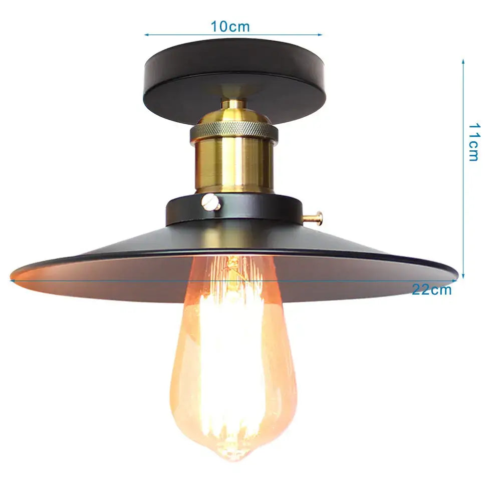 Modern retro black iron cage ceiling light for kitchen lighting