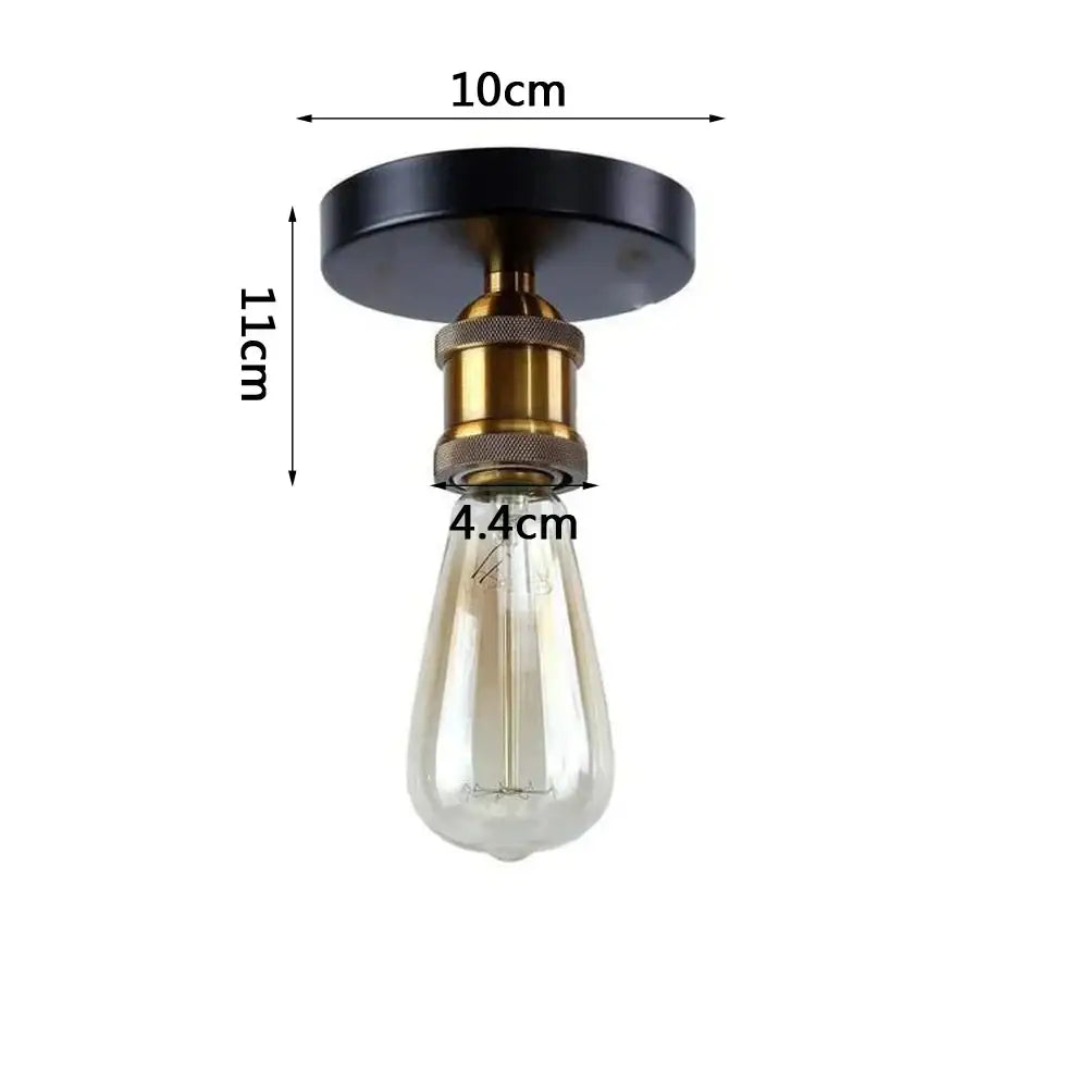 Modern retro black iron cage ceiling light for kitchen lighting