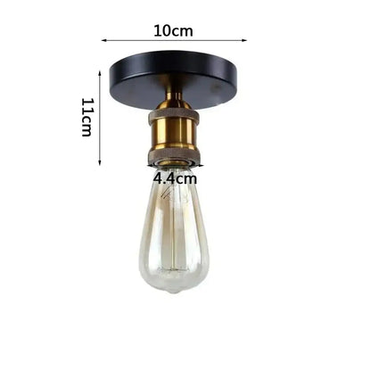 Modern retro black iron cage ceiling light for kitchen lighting