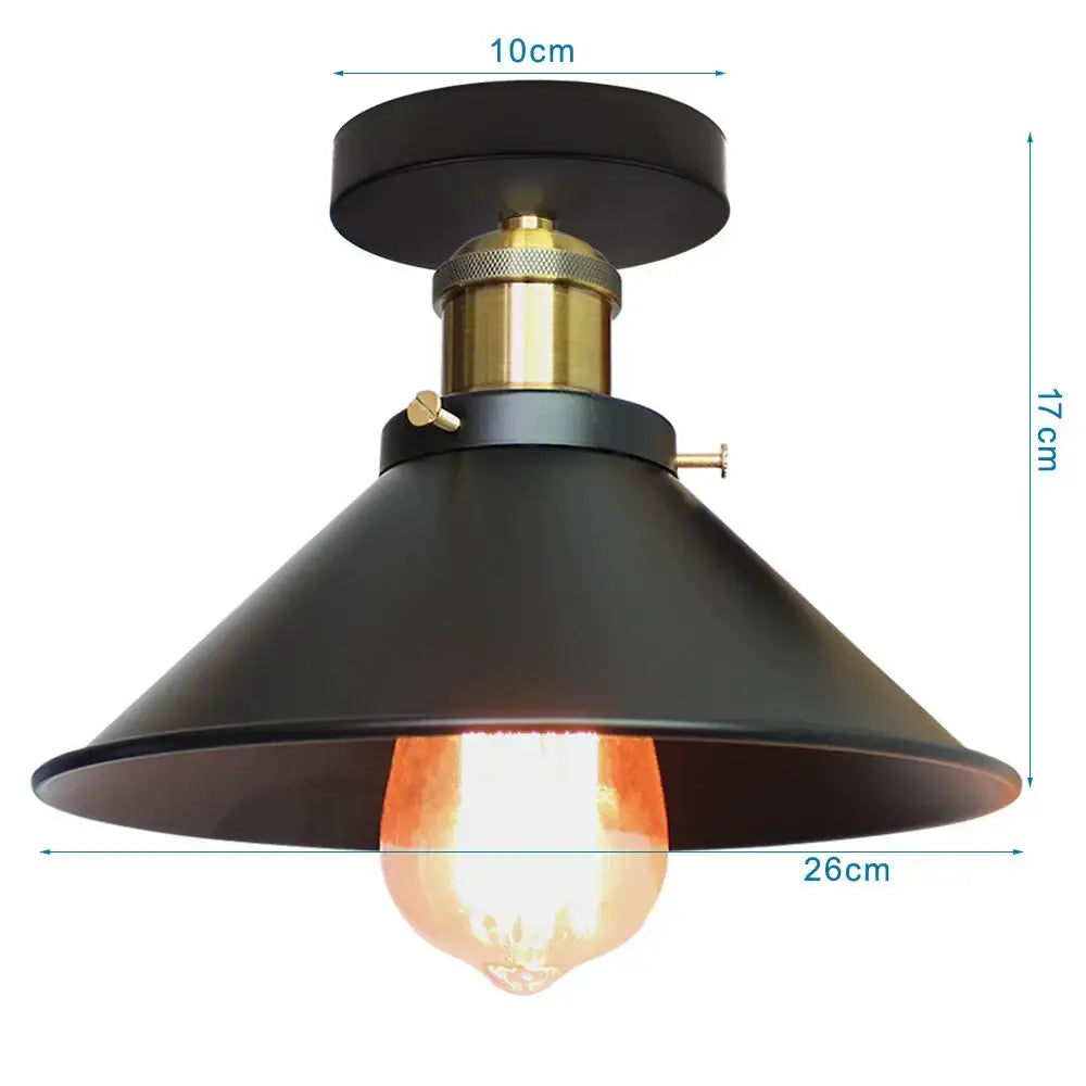 Modern retro black iron cage ceiling light for kitchen lighting