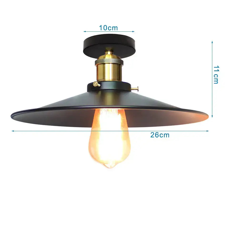 Modern retro black iron cage ceiling light for kitchen lighting