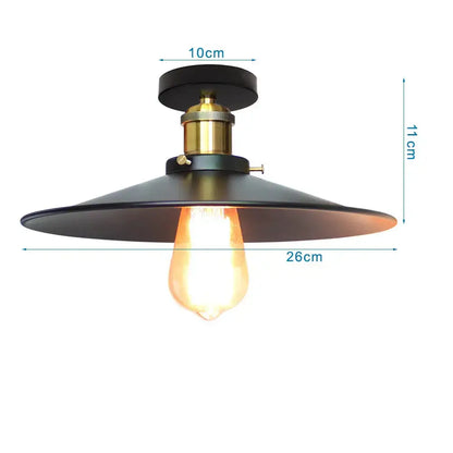 Modern retro black iron cage ceiling light for kitchen lighting