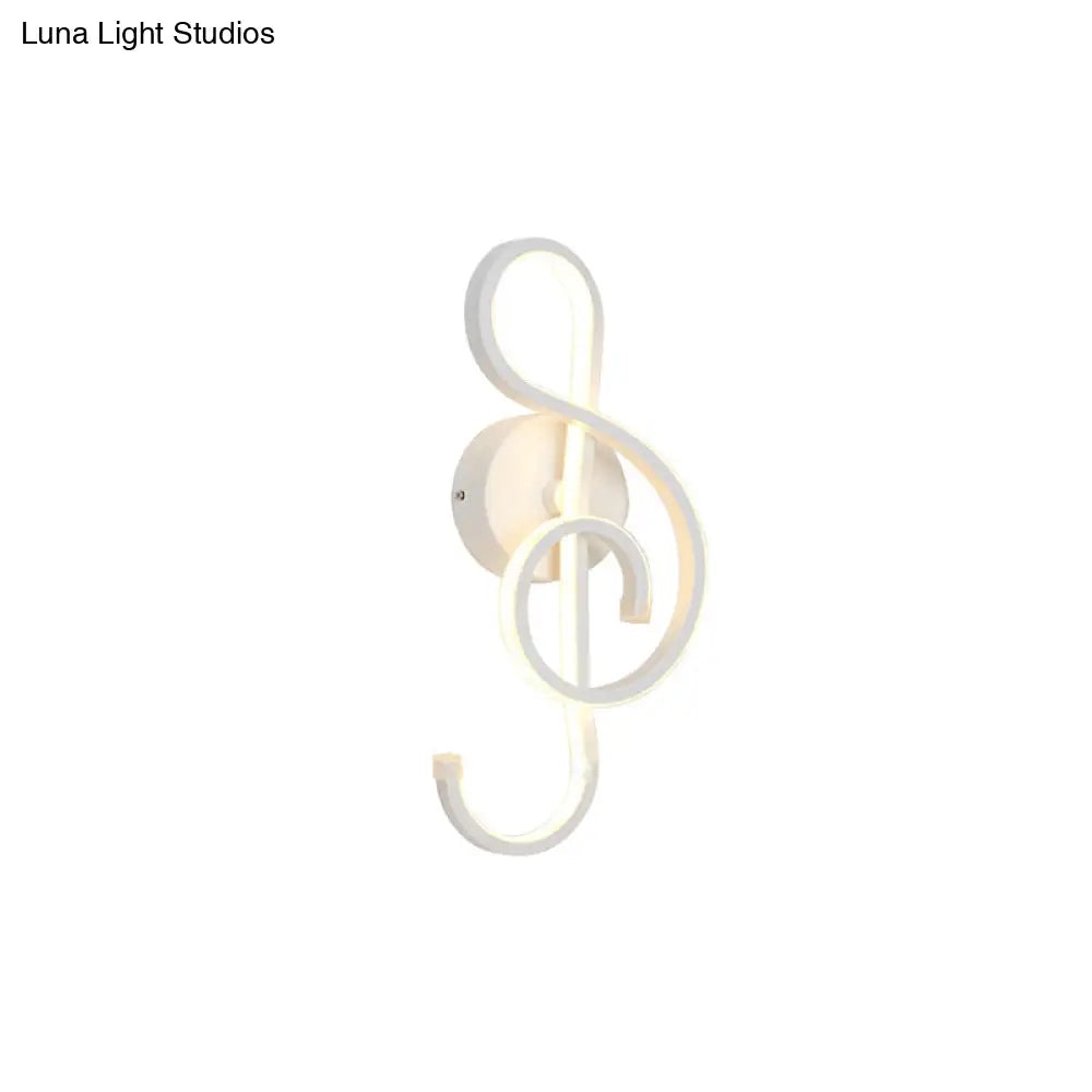 DecorBites™ Modern Rhythm Shaped Bedroom Wall Sconce with Acrylic LED - Black/White, Mount as Lamp - Choose Neutral/Warm/White Light