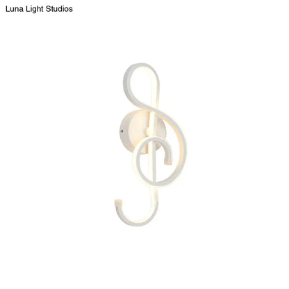 DecorBites™ Modern Rhythm Shaped Bedroom Wall Sconce with Acrylic LED - Black/White, Mount as Lamp - Choose Neutral/Warm/White Light