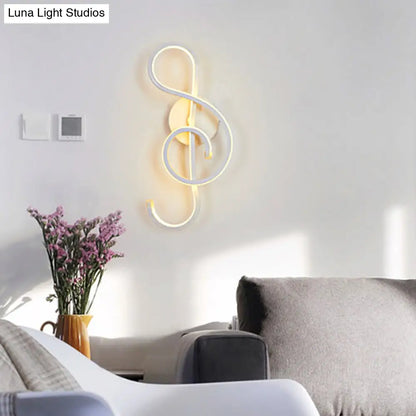 DecorBites™ Modern Rhythm Shaped Bedroom Wall Sconce with Acrylic LED - Black/White, Mount as Lamp - Choose Neutral/Warm/White Light