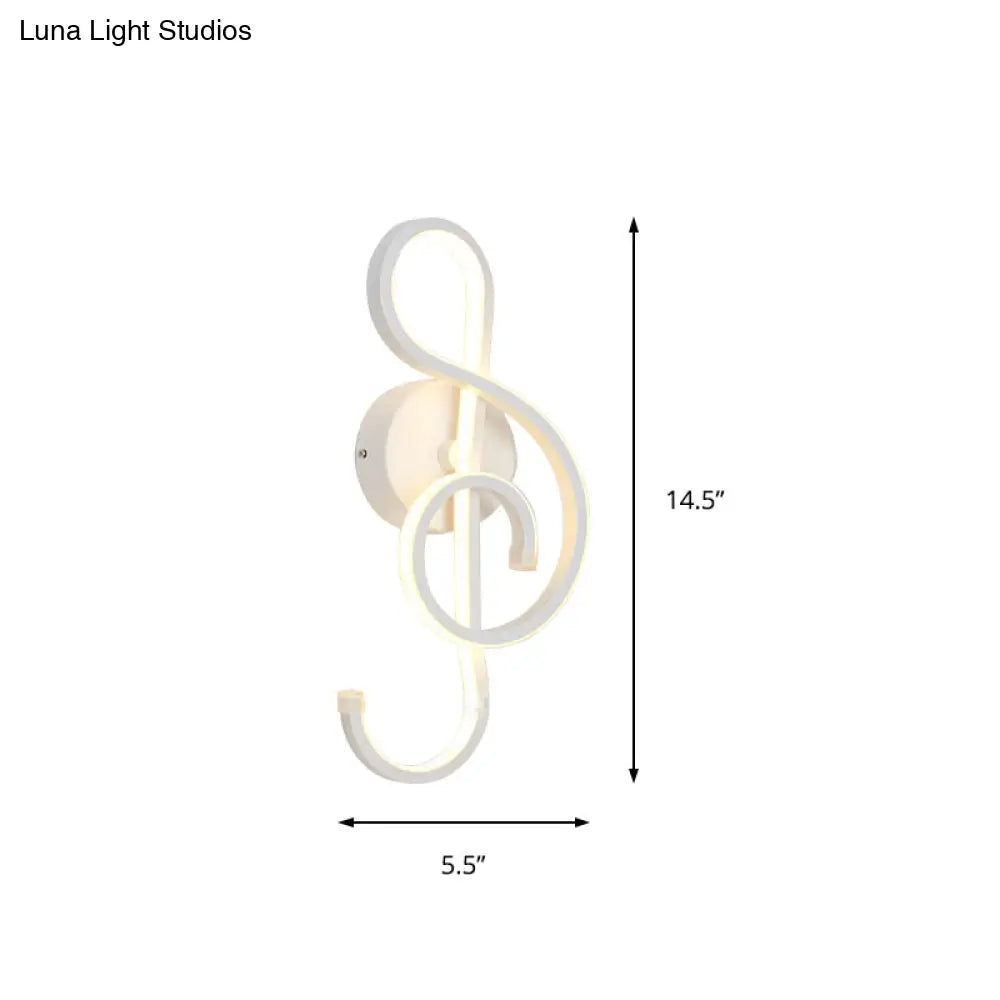 DecorBites™ Modern Rhythm Shaped Bedroom Wall Sconce with Acrylic LED - Black/White, Mount as Lamp - Choose Neutral/Warm/White Light