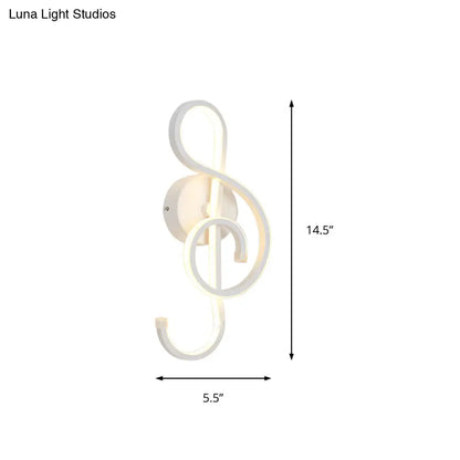 DecorBites™ Modern Rhythm Shaped Bedroom Wall Sconce with Acrylic LED - Black/White, Mount as Lamp - Choose Neutral/Warm/White Light