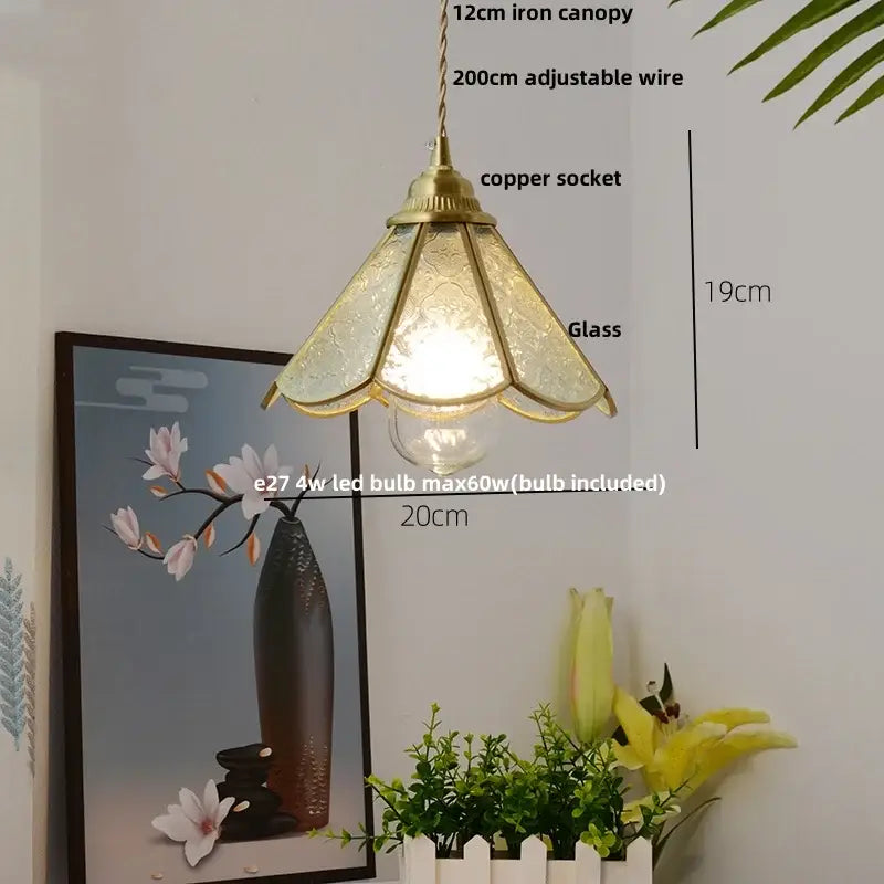 Modern ribbed blue glass led pendant lamp dining room lighting