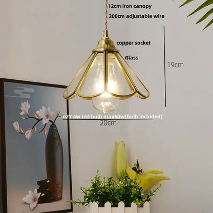 Modern ribbed blue glass led pendant lamp dining room lighting