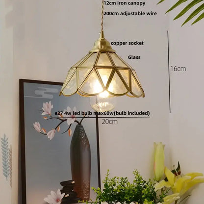Modern ribbed blue glass led pendant light for kitchens