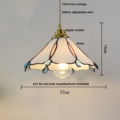 Modern ribbed blue glass led pendant light for kitchens