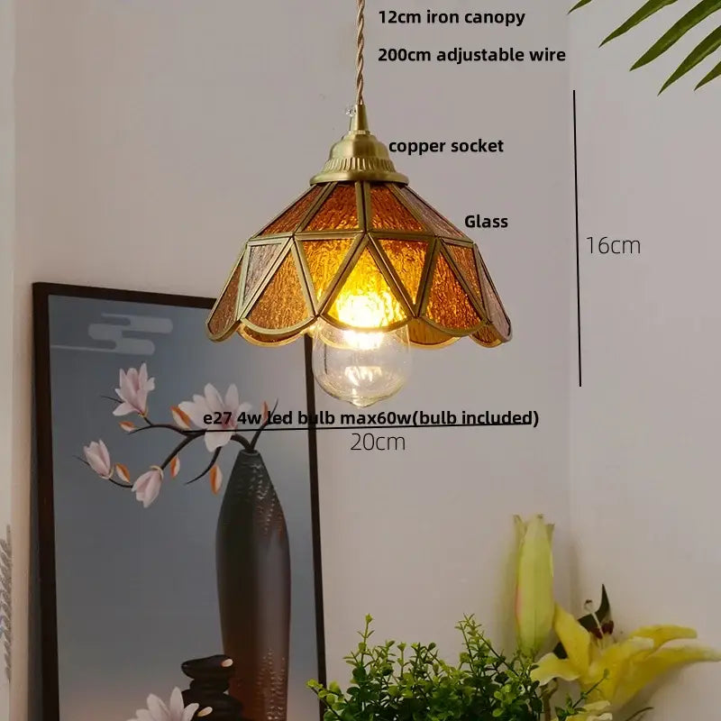 Modern ribbed blue glass led pendant light for kitchens